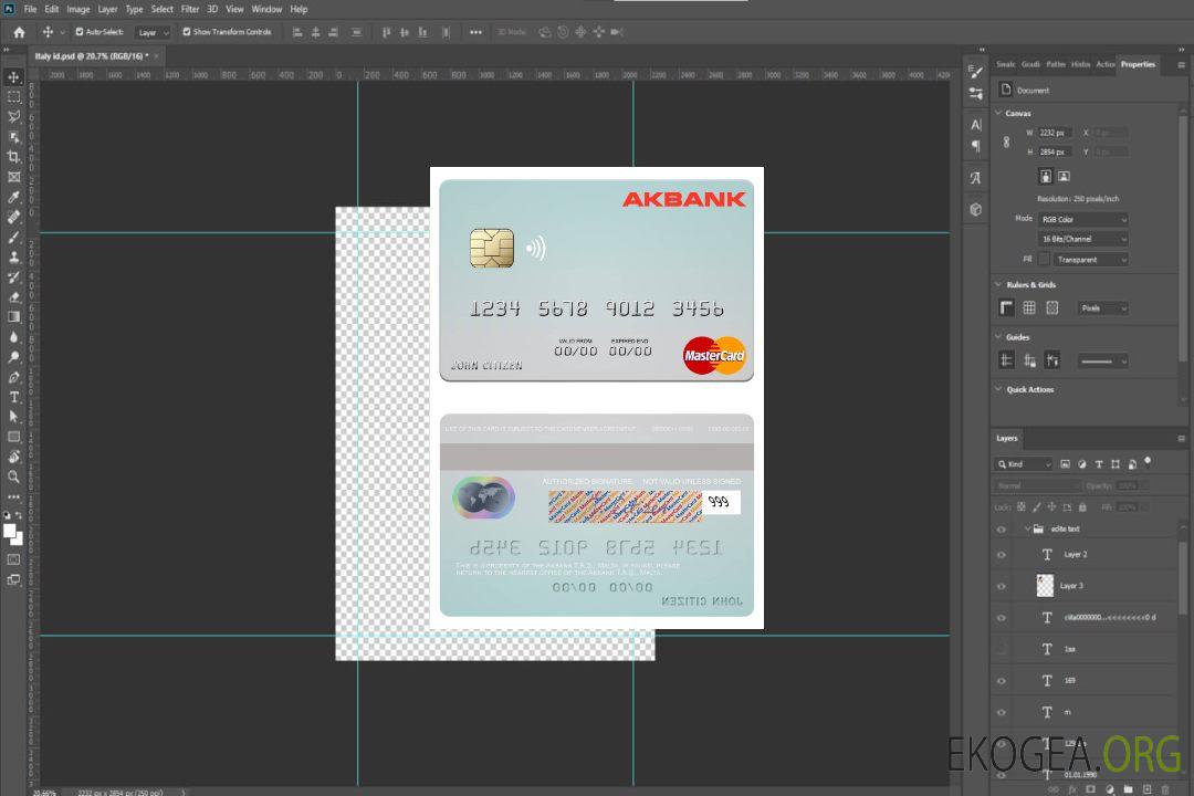 Malte Akbank T.A.Ş. MasterCard template Malte Akbank T.A.Ş. MasterCard template
